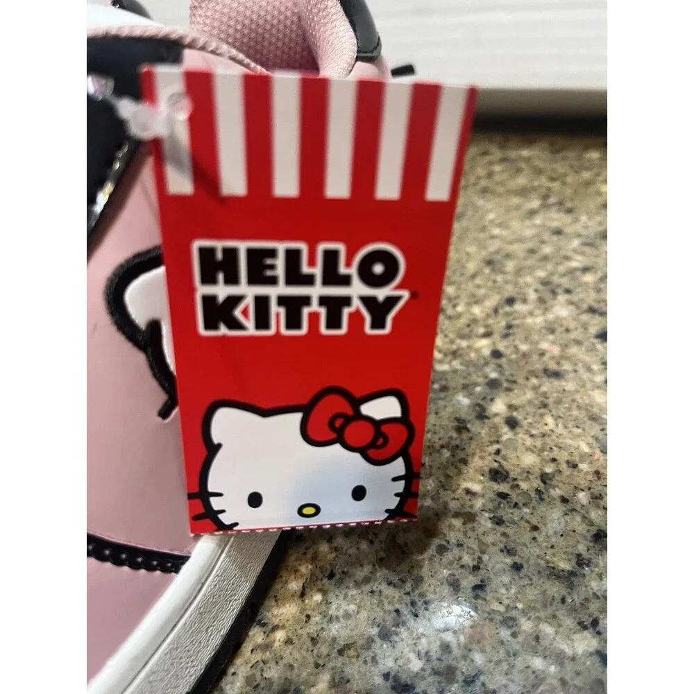Hello Kitty Sanrio Women's Size 6 Pink White Cute Casual Court Sneakers
